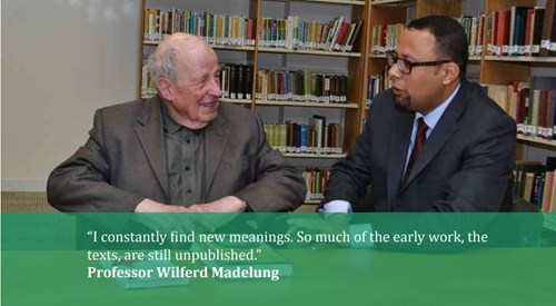 Wilferd Madelung and a colleague at the Institute for Ismaili Studies