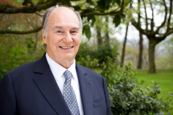 His Highness Aga Khan IV in a suit
