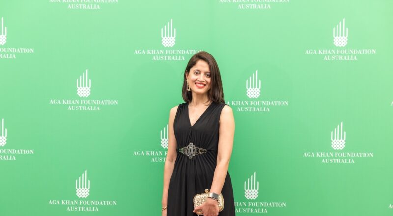 Anisha Lakhani, a step alumna posing at the inaugural ceremony of Aga Khan Foundation, Australia