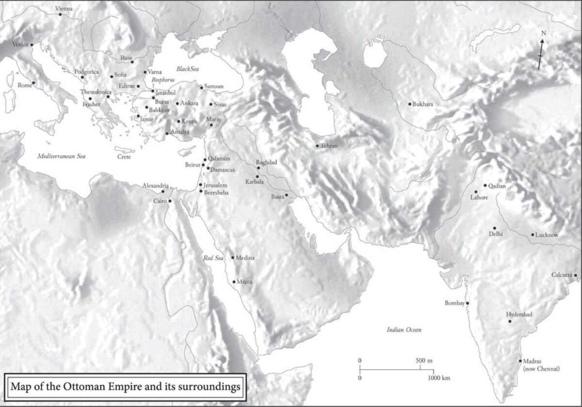 Grey outlook of a map