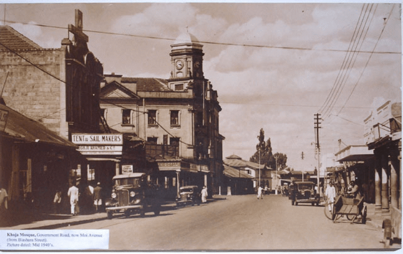 a mid 1940s photograph of the Nairobi Town Jamatkhana