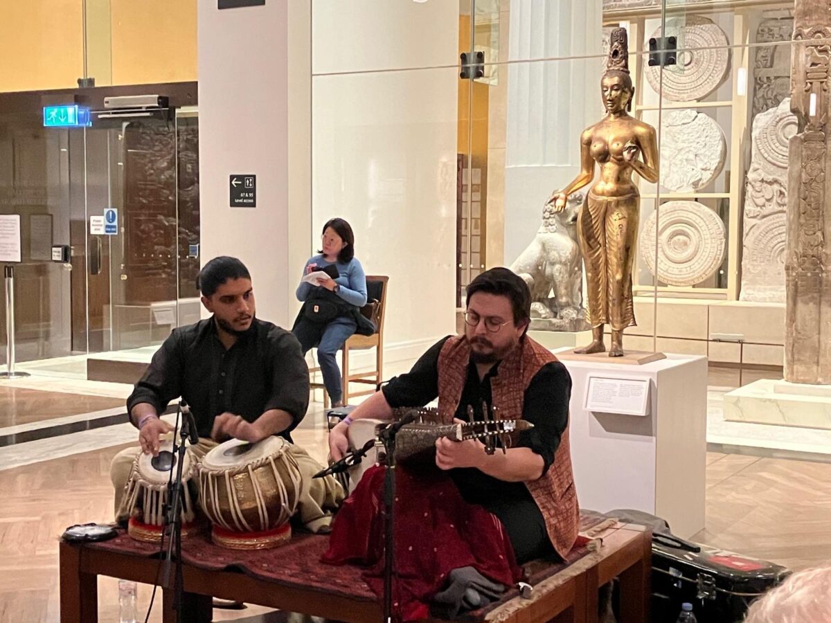 Dr William Rees Hofmann performing at the British Museum