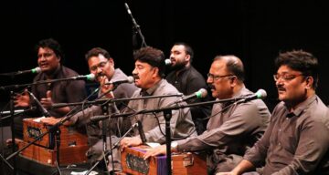 Qawwali performance on a stage