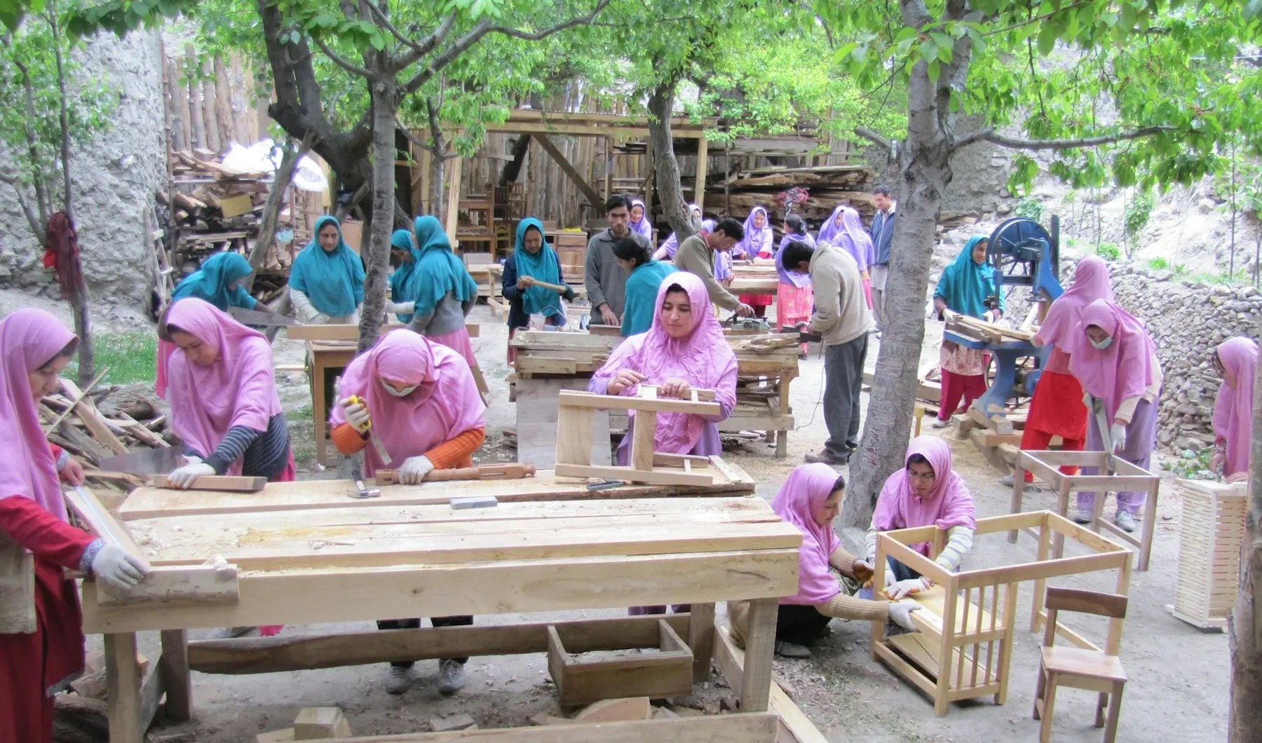 Women's carpentry class