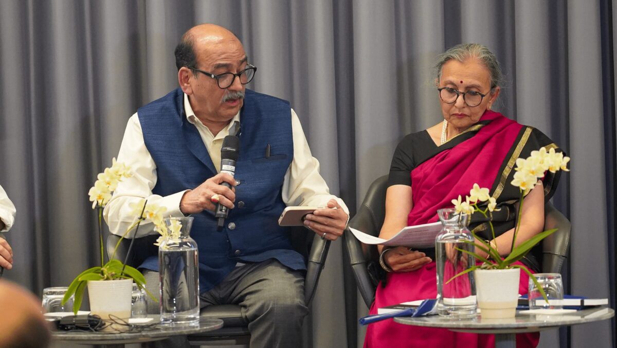 Discussion panel with two speakers.