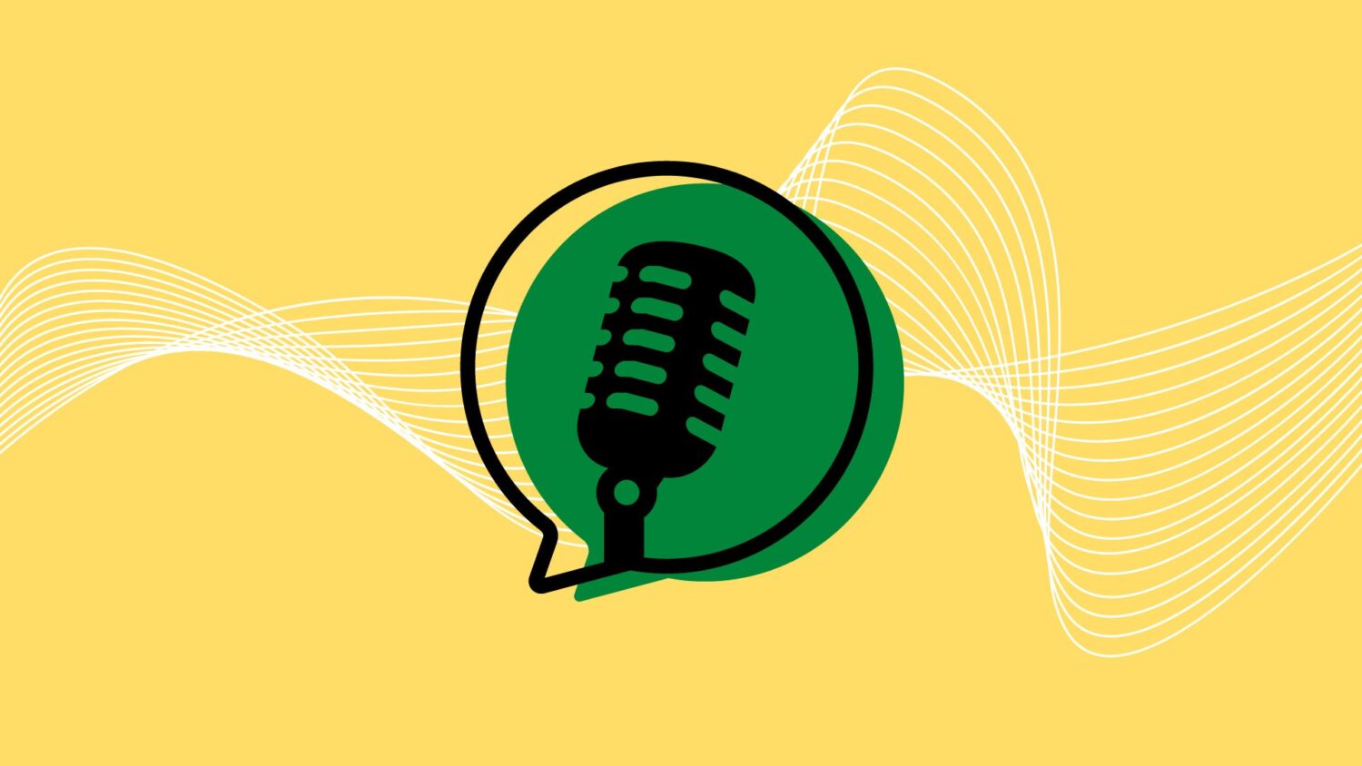 Microphone icon on yellow background