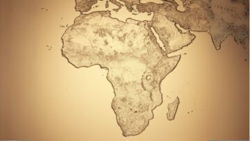 Stylised sepia map of Africa representing the Indo-African diaspora event at the Aga Khan Centre