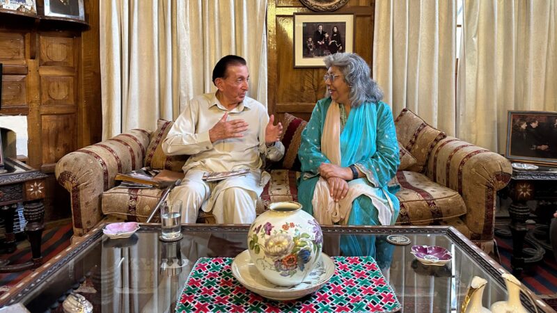 Professor Zayn Kassam meeting Mir Ghazanfar Ali Khan in Hunza.