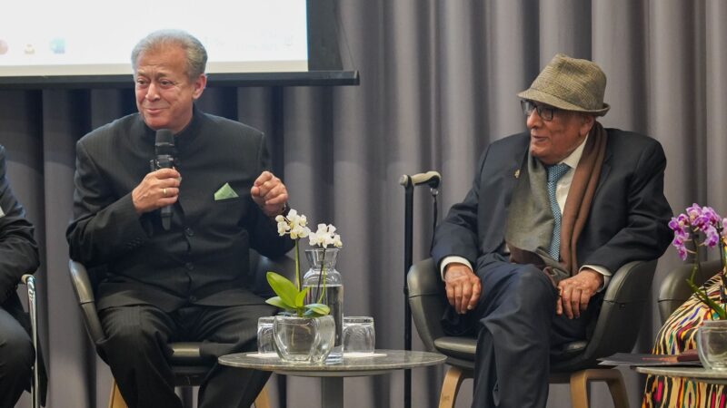 Dr Farooq Beg speaking at A Drop That Made the Ocean UK premiere at the Aga Khan Centre