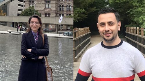 Two individuals in different outdoor settings. Dissertation writing Scholarship recipients