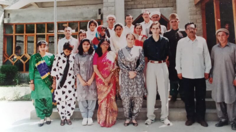 Dr Dil Angaiz with Prince Shah Rahim Al Hussaini and Princess Zahra Aga Khan at Aga Khan School, Sher Qila