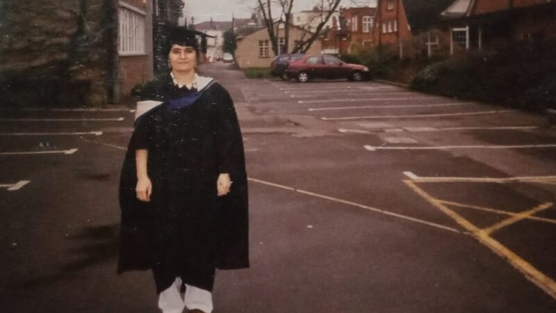 Dr Dil Angaiz at her graduation from the University of Reading in the United Kingdom