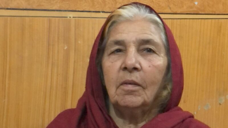 Gul Fatima, mother of Dr Dil Angaiz, interviewed in Sher Qila in 2023