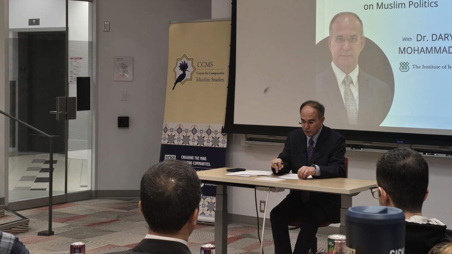 Dr Daryoush Mohammad Poor delivering a lecture at Simon Fraser University