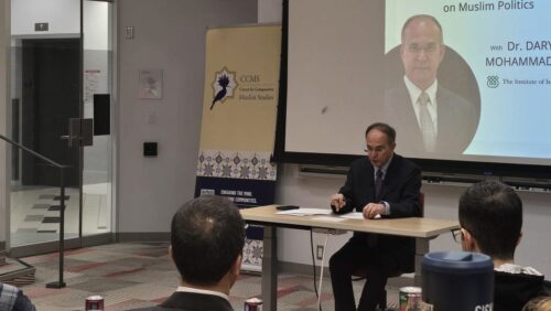 Dr Daryoush Mohammad Poor delivering a lecture at Simon Fraser University