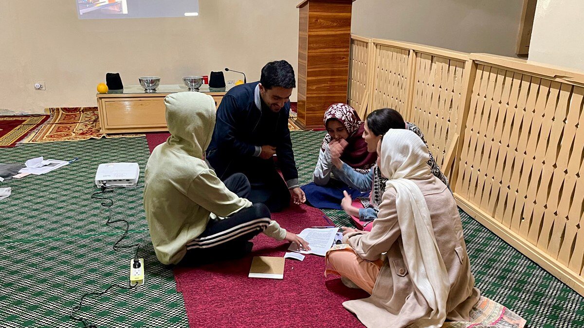 STEP student leading a group learning session during FTP in Lower Chitral