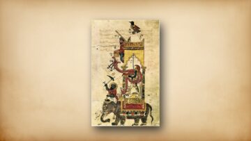 Illustration of al-Jazari Elephant Clock manuscript page