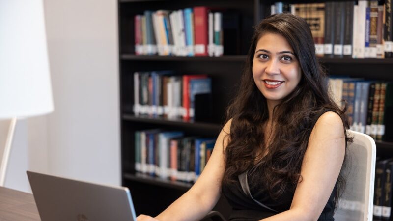 Sundas Fayyaz portrait in a study setting