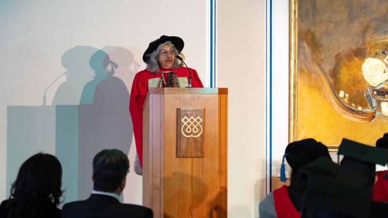 Professor Zayn Kassam speaking at the graduation ceremony