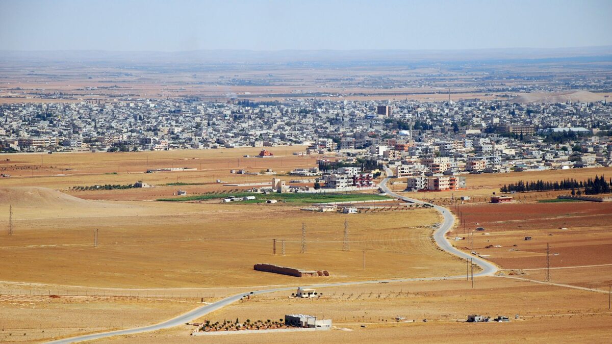 Wide landscape view of Salamiyah, Syria