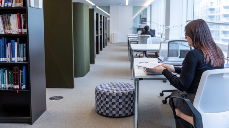 Library study space at The Institute of Ismaili Studies for Dissertation Writing Scholarship Applicants