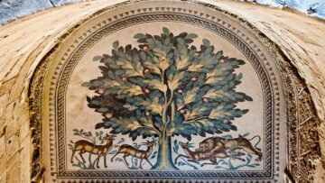 Ancient tree of life mosaic symbolising emotional flourishing and wellbeing in religious traditions