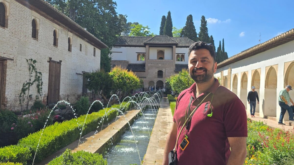 GPISH student Nasr Zain during the cohort 2027 visit to the Alhambra in Andalusia